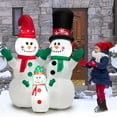 thumbnail image 4 of Gymax 6FT Christmas Inflatable Snowman Family Decor w/ LED Lights & Air Blower, 4 of 10