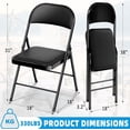 thumbnail image 6 of SUGIFT Padded Seat and Metal Back Folding Chair, Black, 4 Pack, 6 of 8