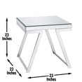 thumbnail image 3 of Alfresco Mirrored Glass and Chrome Metal 3-Piece Occasional Set, 3 of 7
