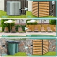 thumbnail image 2 of Slsy Air Conditioner Fence Outdoor Privacy Screens, 2 Panels 48" W x 48" H Wood Fence Panels Trash Can Fence with Metal Stakes, Pool Equipment Enclosure Fence for Outside, 2 of 9