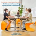 thumbnail image 3 of ECR4Kids  Wave Seat Perch Stool, 18in - 19.6in Seat Height, Flexible Seating, Orange, 2-Pack, 3 of 9