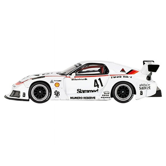 Mazda RX-7 LB-Super Silhouette #41 "Numero Reserve" White Limited Edition 1/64 Diecast Model Car by Mini GT