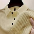 thumbnail image 4 of Qwertyu Breeze Capri Polo Shirt for Men Beer Belly Stiff Collar Mesh Shirts Summer Casual 2026 Summer Quick Dry Golf Shirt Beige XL, 4 of 6