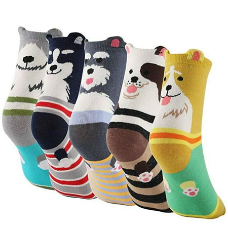 

KEYBANG Socks Women Cute Animal Pattern Printed Cartoon Knitted Cotton Blend Fashion Socks Multicolor (Buy 2 Get 1 Free)