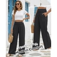 thumbnail image 5 of DOCVIT Womens Wide Leg Pants High Elastic Waist with Pockets Summer S-XXL, 5 of 7