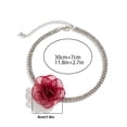 thumbnail image 3 of LYMAYTER Ras du Cou pour Filles Ras du Cou pour Femmes - Chaîne, Brillant, Ajustable, Rétro Fait Main Fleur Rose, 3 of 7