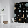 thumbnail image 3 of Waterproof Gothic Shower Curtain with Celestial Star and Moon Spiritual Print Mystical Astrology Sun and Cosmic Night Patterns Artistic Witchy Style Fabric Shower Curtain Machine Washable with Hooks S, 3 of 5