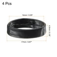 thumbnail image 2 of 4uds anillos de Retención Unique Bargains para reloj 14mm negro, 2 of 5