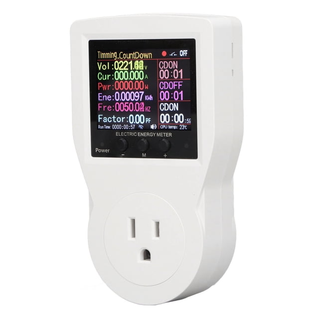 WiFi Smart Socket, Plug In Socket Power Meter Multi Functions Smart WiFi Smart Socket Realtime Monitoring 16A Maximum Current 3680W, Meter Sockets