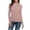 Pink, variant on Fgnfyis Women Casual Solid Long Sleeve Turtleneck Blouse Tops Slim Fit Stretchy Layer Tee Shirts Womens T-shirts Pink S