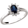thumbnail image 4 of Genuine Blue Sapphire & Diamond Ring - Size 6, 4 of 4