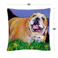 thumbnail image 2 of Spring Fever' Animals Pets Painting Bold By Pat Saunders-White 16 X 16 Decorative Throw Pillow, 2 of 4