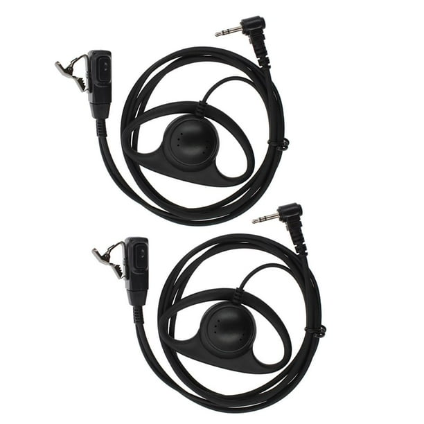 2 Piezas 2,5 Mm en apariencia De D Tubo Acústico Auricular Vigilancia Micrófono PTT Micrófono Para R