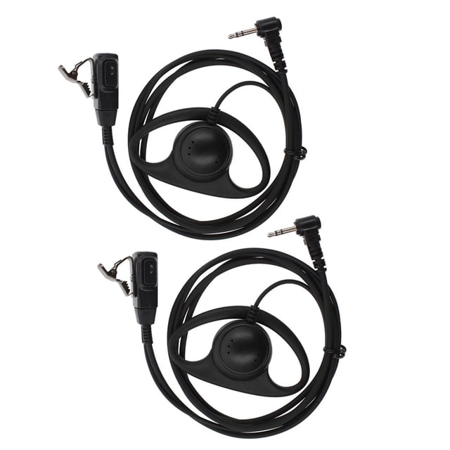 2 Piezas 2,5 Mm en apariencia De D Tubo Acústico Auricular Vigilancia Micrófono PTT Micrófono Para R