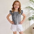 thumbnail image 6 of NIEWTR Toddler Baby Girl Summer Clothes Outfit Funny Letter T Shirt Top Short Set Infant Girl Clothes 6 12 18 months 2T 3T 2Pcs Summer Beach Outfits 12-18 Months,Black, 6 of 8
