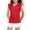 BBH57-Red, variant on Lumtrix Girls Short Sleeve Polo Shirt Kids Cute Flying Ruffle Sleeve Collar School Uniform Shirts Tops 5-14 YearsLight Purple 100