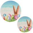 thumbnail image 7 of SKYSONIC 2Pcs Easter Grass Lawn Eggs Pot Holders Trivets, Bunny Ear Cotton Thread Weave Trivet Heat Resistant Mats Pot Teapot Protection Table Decorative, 7 of 7