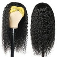thumbnail image 4 of Headband Wigs Human Hair Water Wave Human Hair Wigs Glueless Headband Wig Water Wave 150% Density Wig Brazilian Hair 20inch Natural Color, 4 of 8