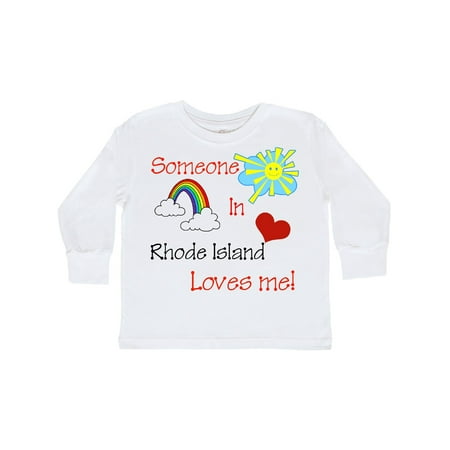 

Inktastic Someone in Rhode Island loves me! Gift Toddler Boy or Toddler Girl Long Sleeve T-Shirt