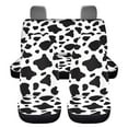 thumbnail image 2 of KUIFORTI White Cow Print Car Seat Covers 4 Pcs, Front Seat Protector Carseat Rear Split Bench Cover Universal , Automobile Interior Decorate Accessories Fit for Car SUV Trucks, 2 of 7