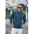 thumbnail image 4 of COOFANDY Knit Polo for Men Long Sleeve Collared Sweater Polo Business Casual Polos with Pocket, 4 of 8