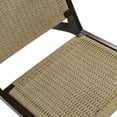 thumbnail image 4 of JONATHAN Y Parker Mid-Century Modern Woven Seagrass Wood Armless Indoor Lounge Chair, Dark Brown, RLX1000B, 4 of 5