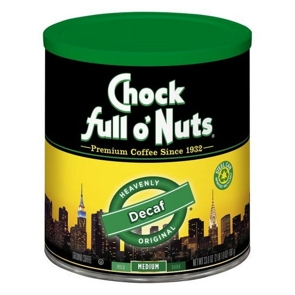 Chock Full O' Nuts Decaffeinated Coffee, 33.9 Ounces