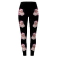 thumbnail image 3 of WILLBEST Leggings de Yoga de Cintura Alta para Mujer, Suaves, Elásticos, con Estampado Navideño, con Bloques de Color, Cómodos para Fitness Y Correr (2771) Grande, 3 of 4