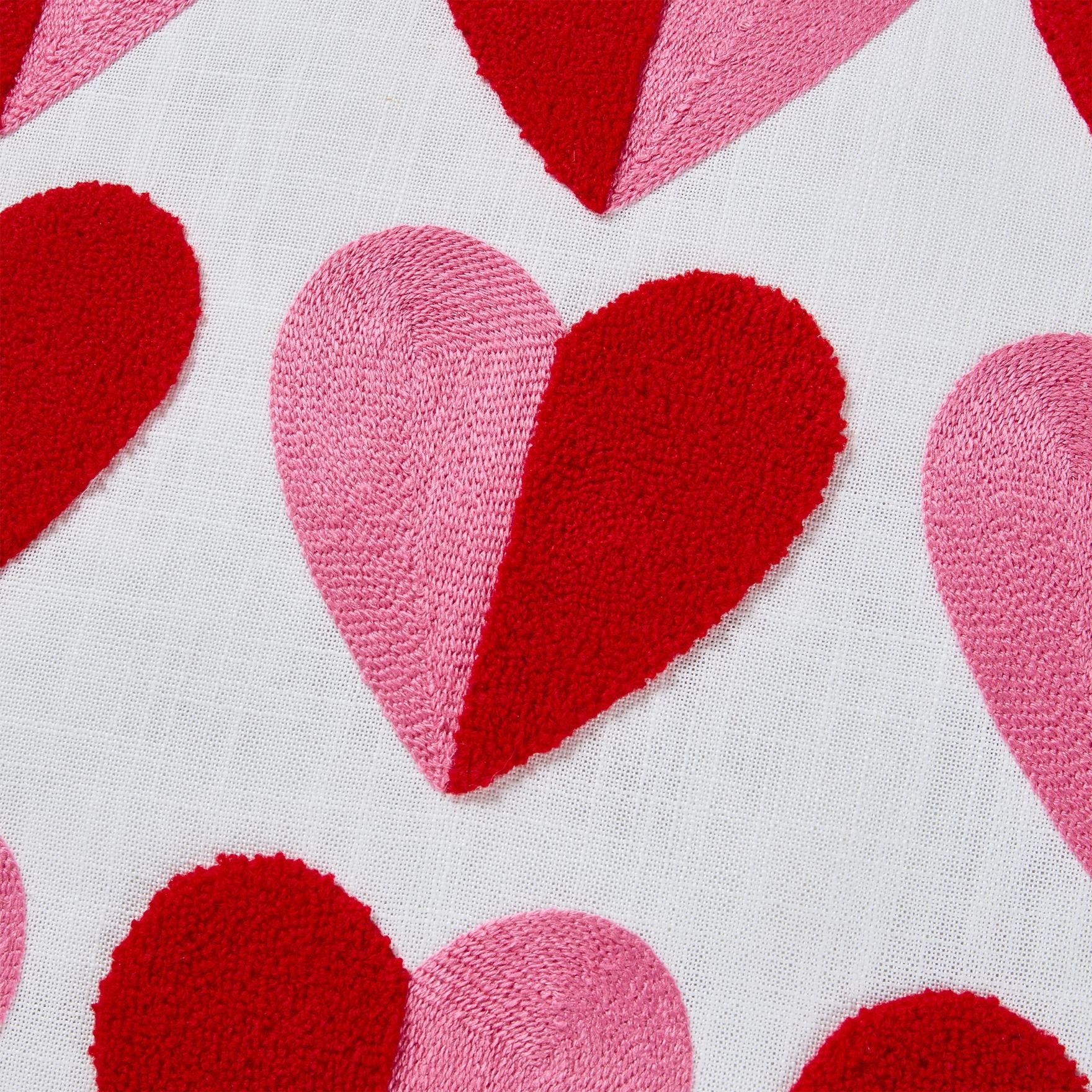 Hallmark 18" x 18" Multicolor Heart Cotton Slub Decorative Pillow
