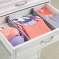 thumbnail image 3 of mDesign Expandable Dresser Drawer Divider with Foam Ends - 8 Pack - Gray/Black, 3 of 9