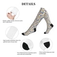 thumbnail image 5 of Lsque Cute Rabbit Pattern Sport Compression Socks for Men & Women 15-20 mmHg Knee High Nurse Pregnant Running Medical and Travel Athletic, 5 of 6
