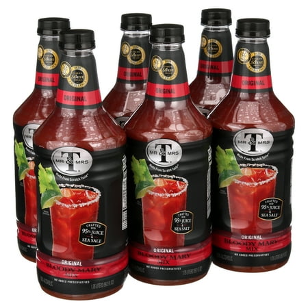 (6 Bottles) Mr & Mrs T Original Bloody Mary Mix  1.75 L best by :April/10/26 