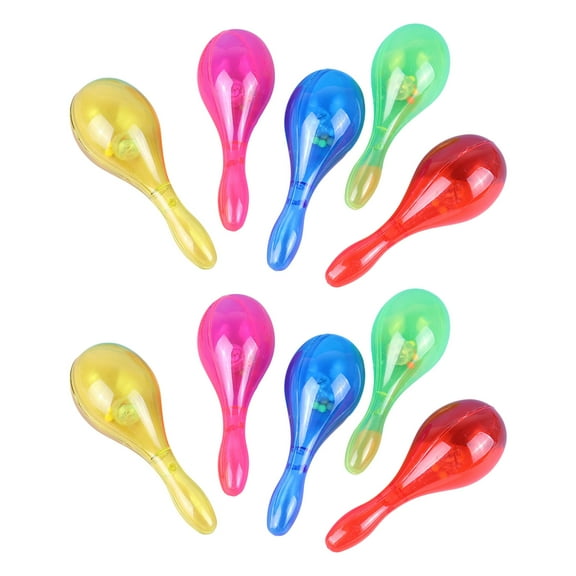 Pack Of 10 Vibrant LED Color Changing Maracas With 6 Flashing Patterns For DJ Parties And Musical Play