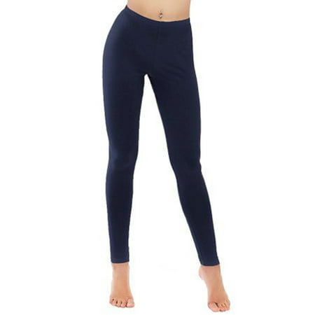 DODOING Leggings Seamless Footless Stretch Women Yoga Pants Polyeseter & Spandex, Navy Blue
