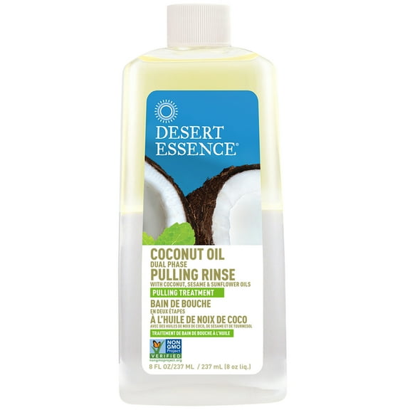 Desert Essence Coconut Oil Pulling Rinse 8 oz Liquid