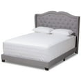 thumbnail image 1 of Bowery Hill Fabric Tufted King Size Bed in Grey, 1 of 8