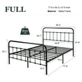 thumbnail image 4 of Amolife Full Size Metal Platform Bed Frame with Vintage Headboard & 12.4" Under-Bed Storage, Black, 4 of 7