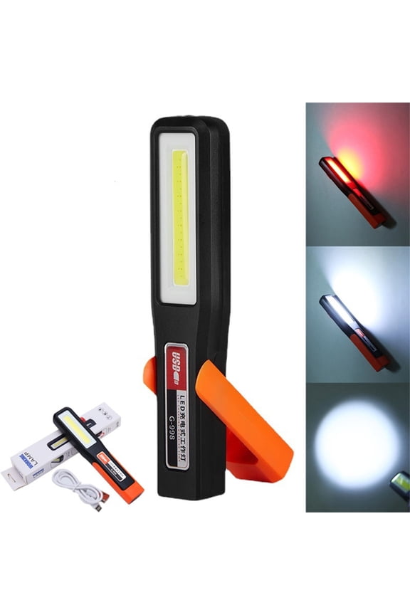 Magnetic Rechargeable LED Flashlight Multifunctional Drop Resistant Work Light for Outdoor Repair and Emergency