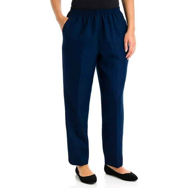 Alfred Dunner Classics Petite Elastic Waist Pants 