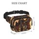 thumbnail image 4 of Fotbe Western Skeleton Cowboy Horse Cangurera Cuadrada con Estampado de Doble Capa, Bolsa de Cintura Ajustable Mini para Hombres y Mujeres, 4 of 9