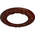 thumbnail image 3 of Ekena Millwork 12 1/4"OD x 7 1/2"ID x 7/8"P Ribbon with Bow Ceiling Medallion (Fits Canopies up to 7 1/2"), Hand-Painted Brushed Mahogany, 3 of 6