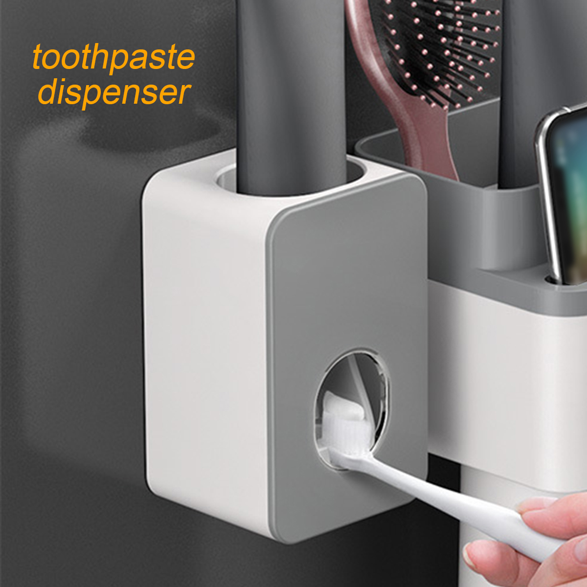 Toothbrush Toothpaste Tumbler Holder Bathroom Accessory Shelf Rack ...