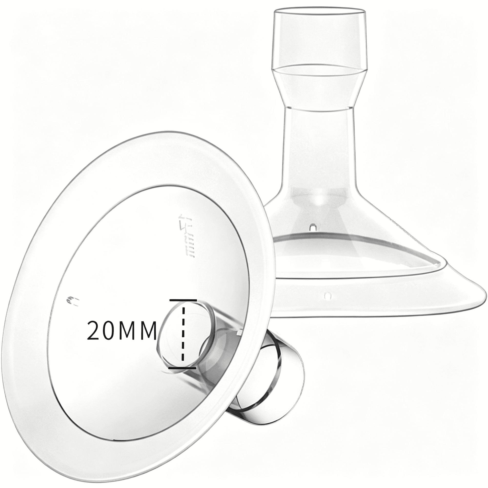 XIRQI 20Mm Oval Flanges Breast Pump Parts Compatible with Breast Pumps Flex Connector As Breast Pump Flange Insert