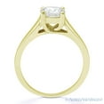 thumbnail image 4 of Round Cut Forever Brilliant Moissanite Trellis Solitaire Engagement Ring in 14k Yellow Gold, 4 of 5