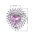 thumbnail image 2 of HANXIULIN Women'S Girl Peach Heart Earrings Studs Zircon Heart Shaped Earrings Jewelry Gift, 2 of 9