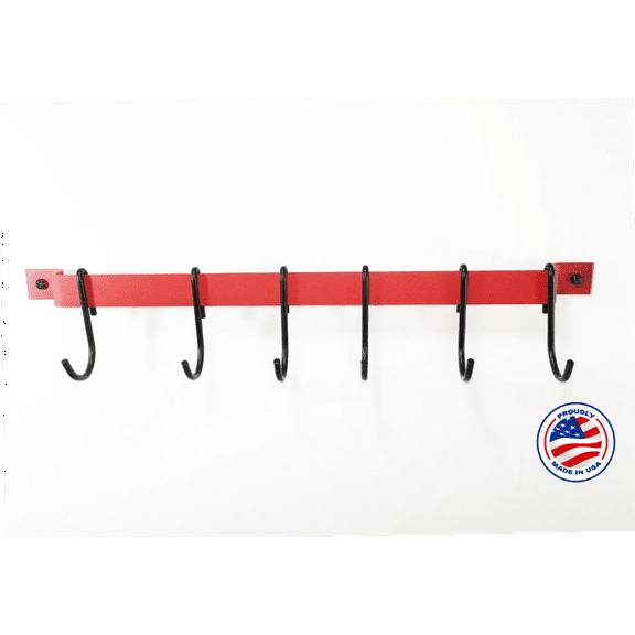 Rogar 18” Wall Mount Bar Rack Red / Black