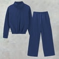 thumbnail image 2 of LEKODE Sweat Pants and Hoodie Set Women Matching Sweat Set Two Piece Tracksuit for Women Summer Sets Women 2 Piece Outfits Pant Color Sport Suit and Sweatshirt Hooded Suits Sets for Women Navy L, 2 of 3