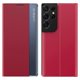 thumbnail image 1 of Funda de teléfono para Samsung Galaxy S21 Ultra 5G shaofei con ventana de visualización cuero sintético soporte Estilo rojo C, 1 of 4