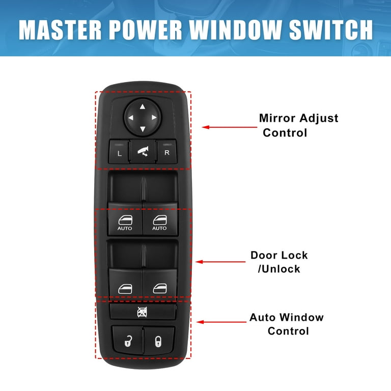 68110867AB Front Left Drive Side Car Power Window Switch Lift
