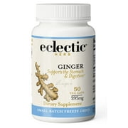 Eclectic Herb Ginger 395mg Freeze-Dried Organic 50 VegCap